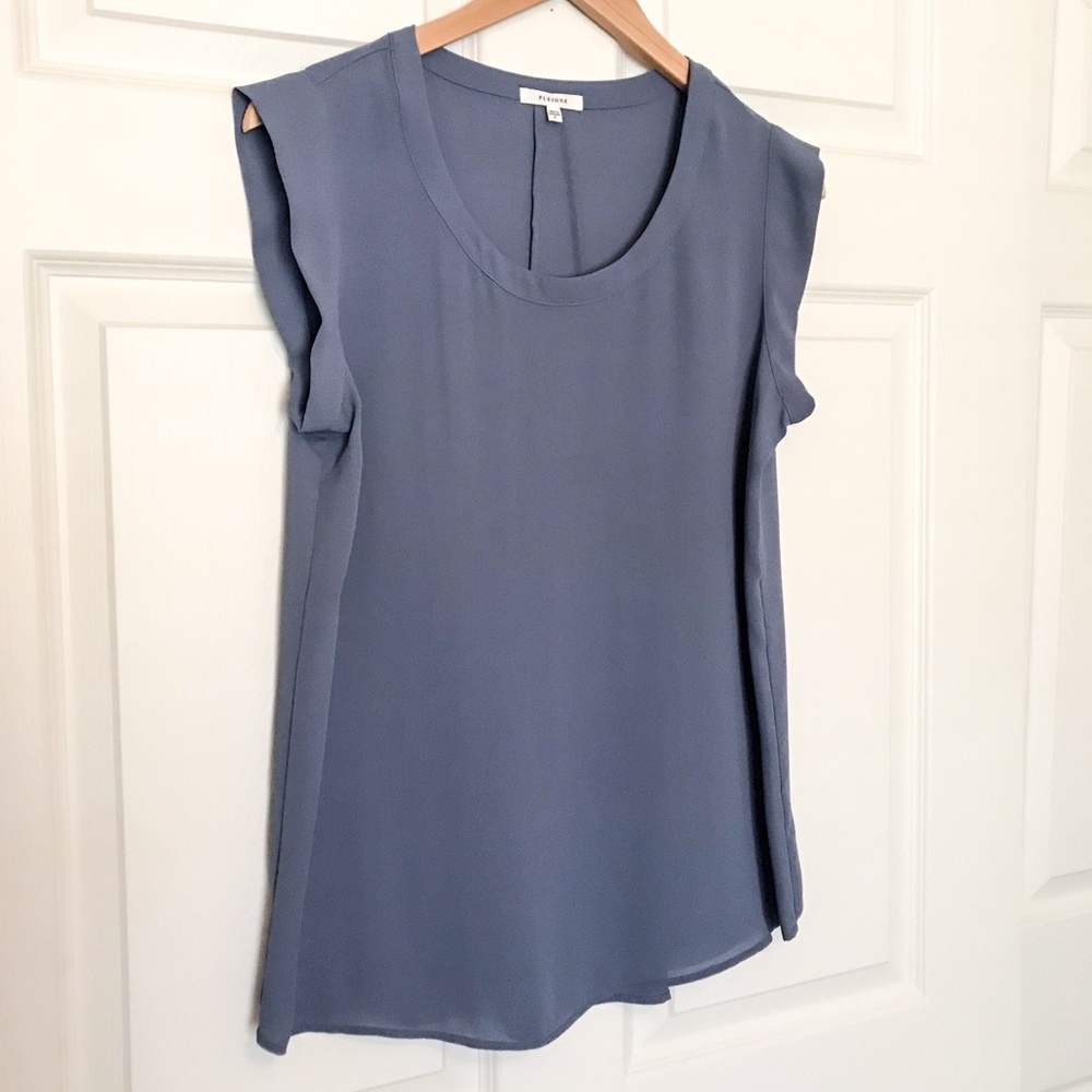 Pleione Casual Blue Blouse